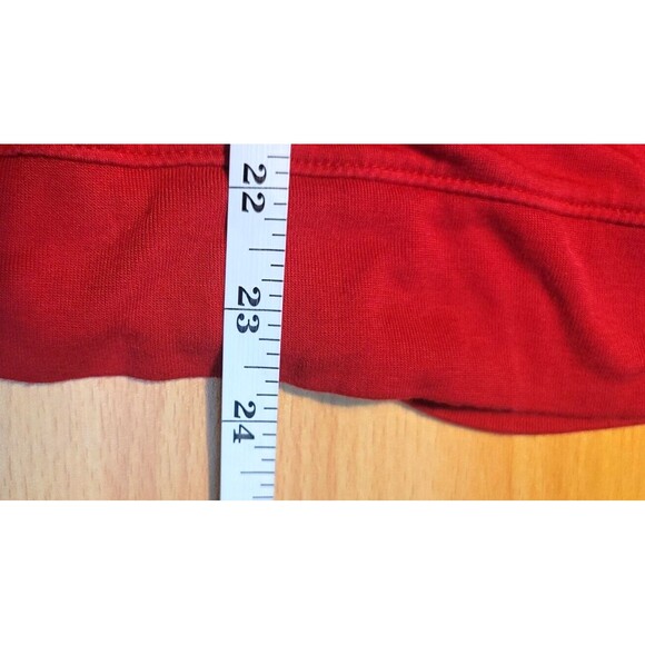 Lane Bryant Womens sz 18 20 red long sleeve vneck top  stretchy - Picture 9 of 9
